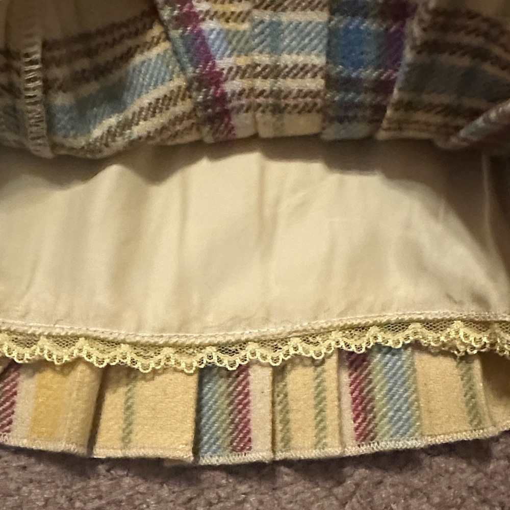 Yellow Plaid Pleated Skirt - Picture 5 of 6